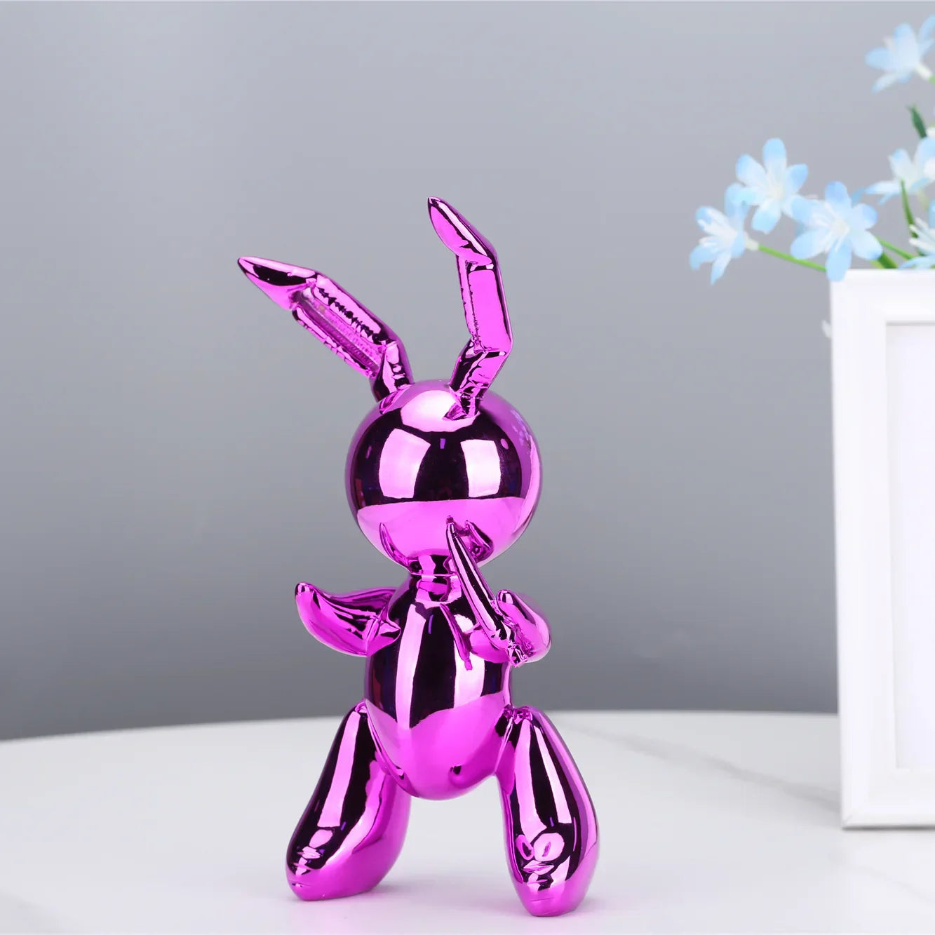 Sculpture Lapin Ballon en Inox