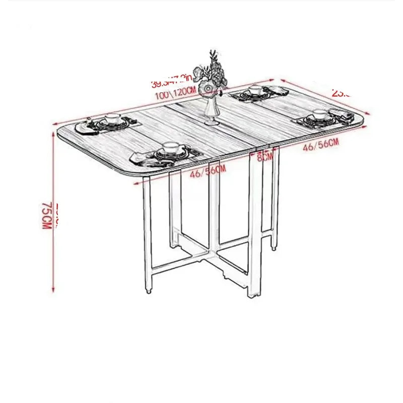 Table De Cuisine Pliable en Bois | Pliable en 3