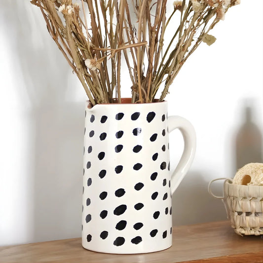 Carafe en Terre Cuite - Motif Pois