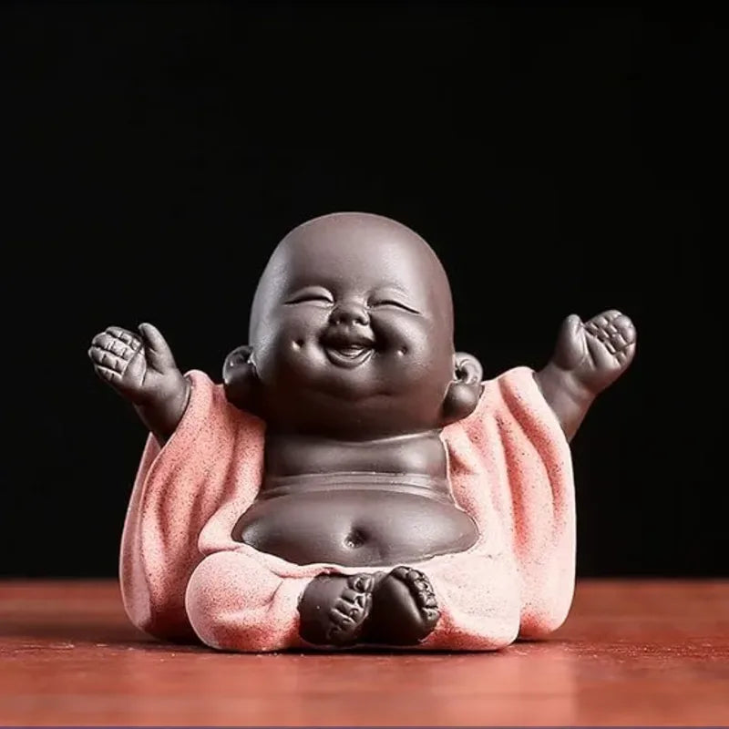 Statue de Bébé Bouddha en Céramique - Petite Figurine de Moine