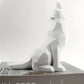 Sculpture Abstraite Loup Hurlant