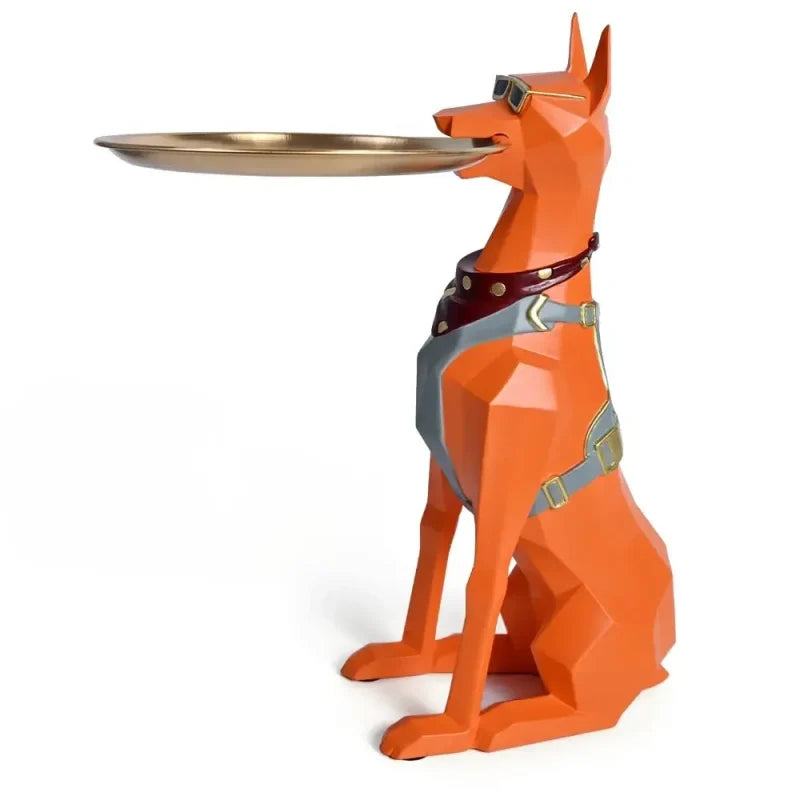 Sculpture de Doberman Pinscher - Plateau Cool