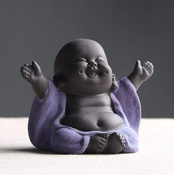 Statue de Bébé Bouddha en Céramique - Petite Figurine de Moine